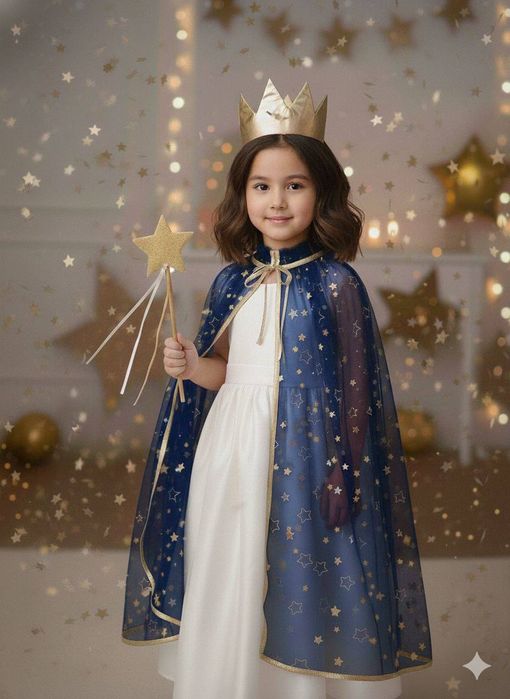 Наряд принцессы-волшебницы
Накидка
Корона
Волшебная палочка
Длина  на