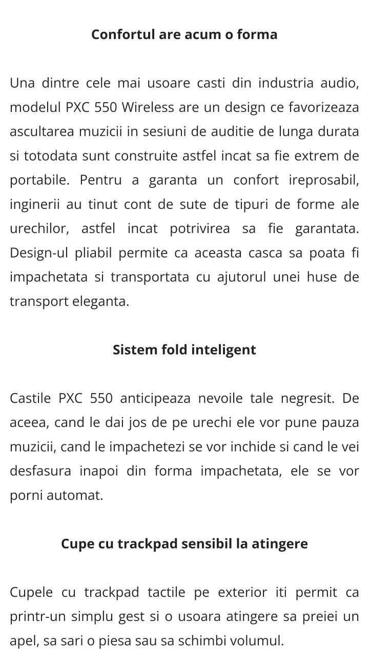 Vând Casti Sennheiser PXC 550 Travel, Bluetooth, Noise Cancelling