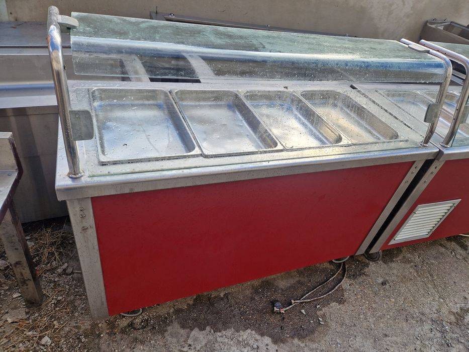 Dulap cald, Masa calda bain Marie, pentru tavi Gn, de banc, la 220v