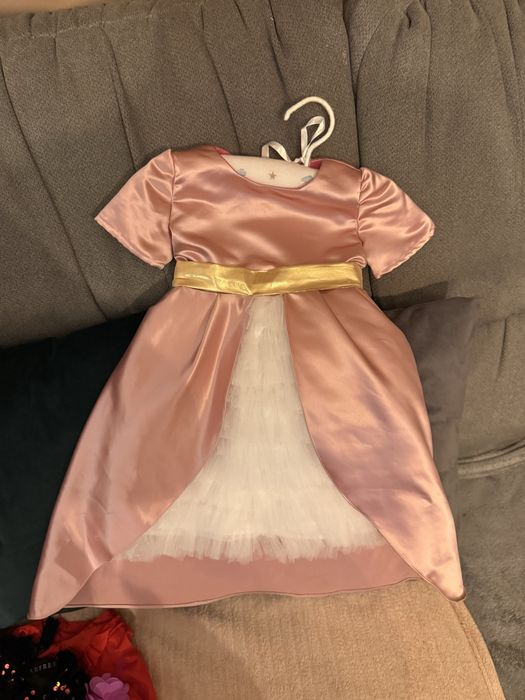 Rochita Roz din satin ai tul. 18-24 luni marimea 85-92