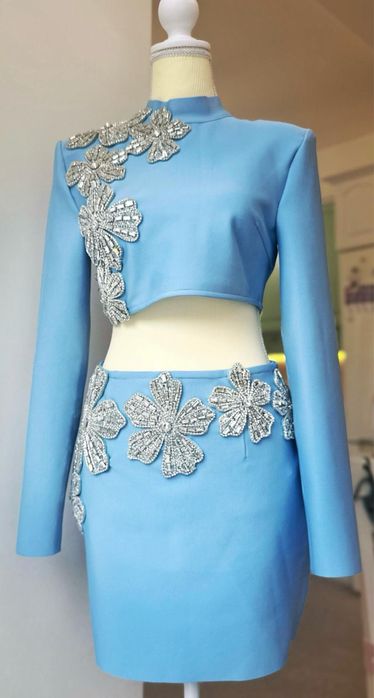 Set 2 piese fusta si top tip bijuterie noua S/M