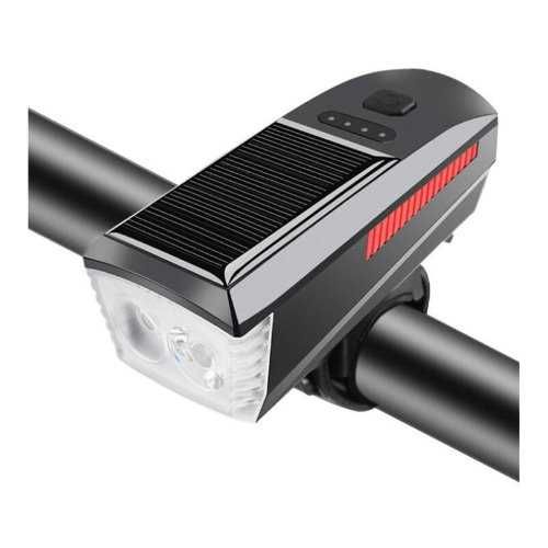 Lanterna solara far sonerie bicicleta usb 140db trotineta claxon T6LED