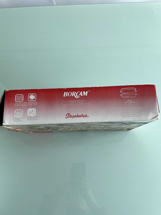 Vand vas termorezistent cu capac Borcam, dreptunghiular, 1.5 litri,nou