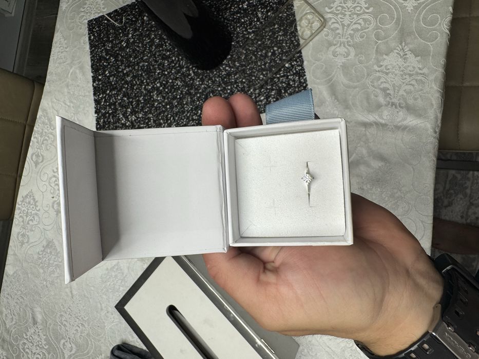 Inel logodna marimea 52 aur alb 18k