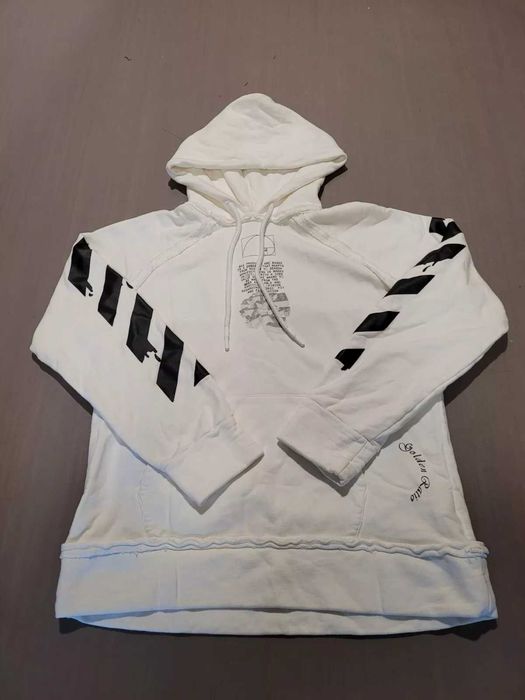 Off White White Dripping Arrow Incompiuto Hoodie