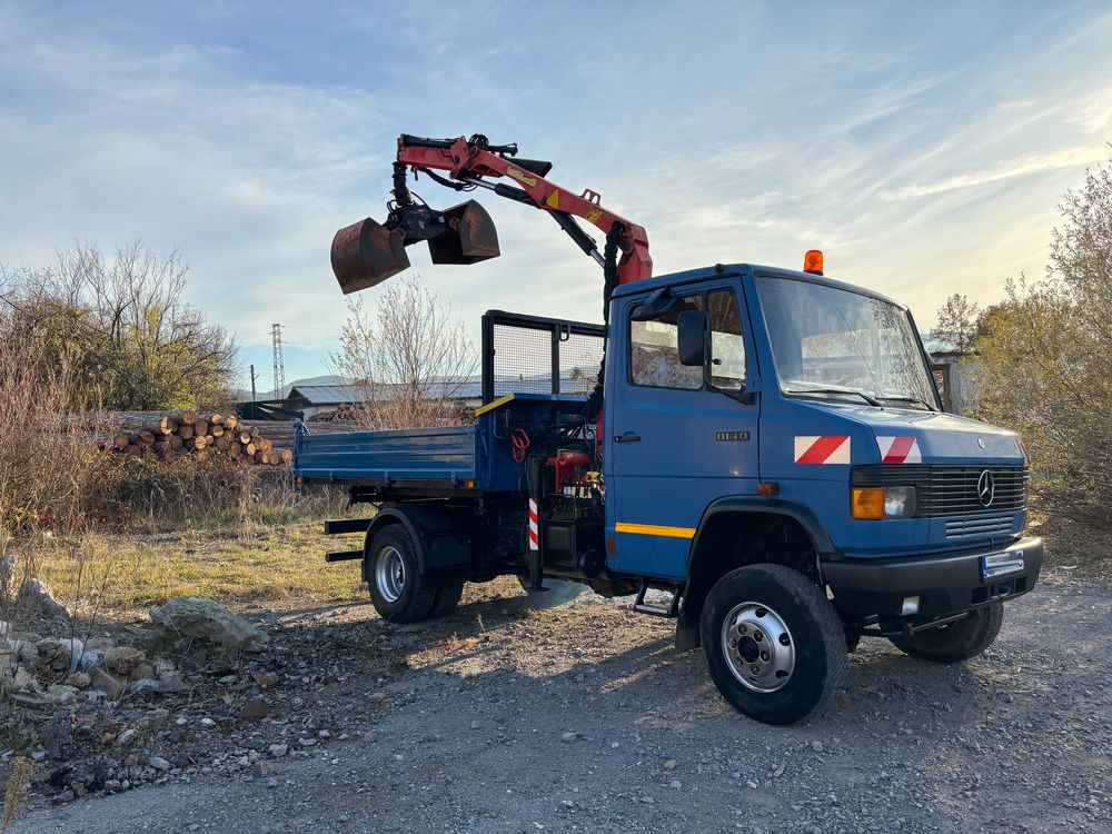 Mercedes Benz 814d 4x4 САМОСВАЛ С КРАН