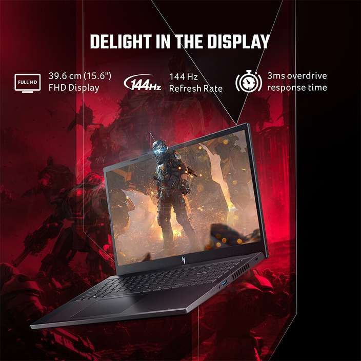 Ноутбук Acer Nitro V15, Ryzen 5 7535HS, NVIDIA RTX 2050 + Windows 11