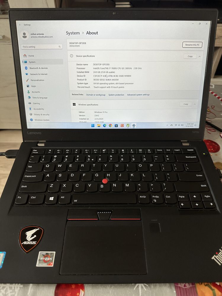 Laptop Lenovo T470s