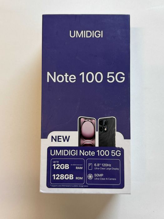 UMIDIGI Note 100 5G 128gb 12gb ram 6.8''