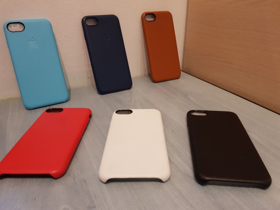 Husa Piele iPhone 7/8 Apple Leather Case 5 culori.
