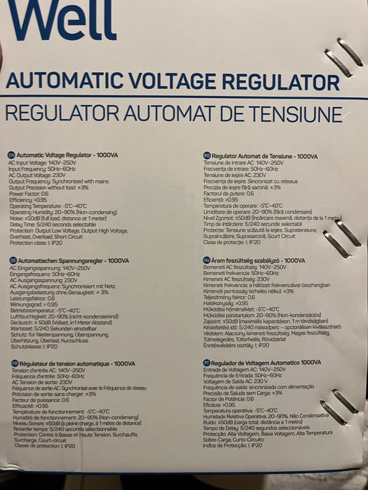 Stabilizator de tensiune automat 1000 VA cu servo motor