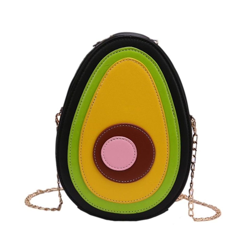 Малка чанта Авокадо за през рамо със синджир
