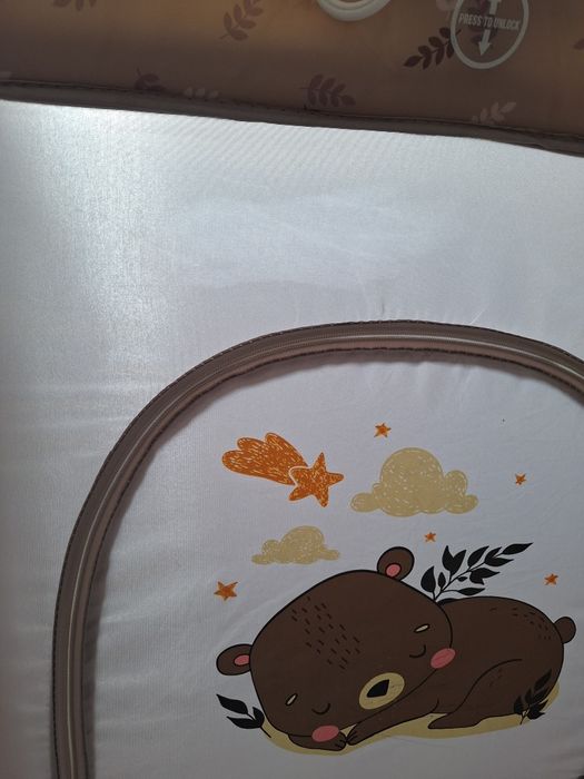 Преносима бебешка кошара 1 ниво за спане и игра Lorelli Moonlight