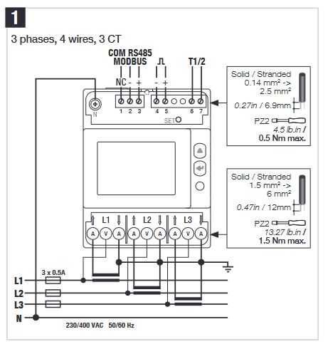 Smartmeter / Contor trifazat modular profesional SOCOMEC Countis E44