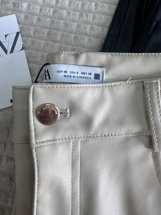 Кожени панталони Zara