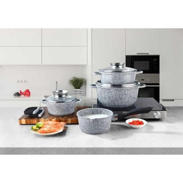 Луксозен комплект съдове за готвене ZILNER ZL-7076, 7 части, Мостра