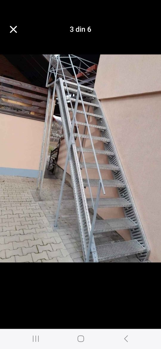Scări metalice galvanizate