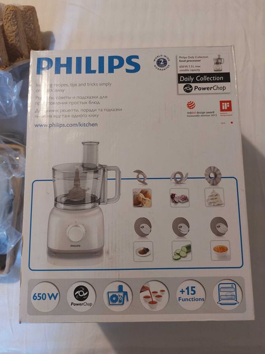 NOU Robot de bucatarie Philips Daily Collection, 650 W, bol 1.5 l, Alb