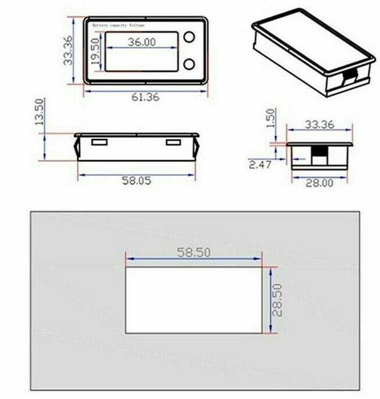 Tester monitor SOC acumulator solar fotovoltaic vehicul 8 - 100V