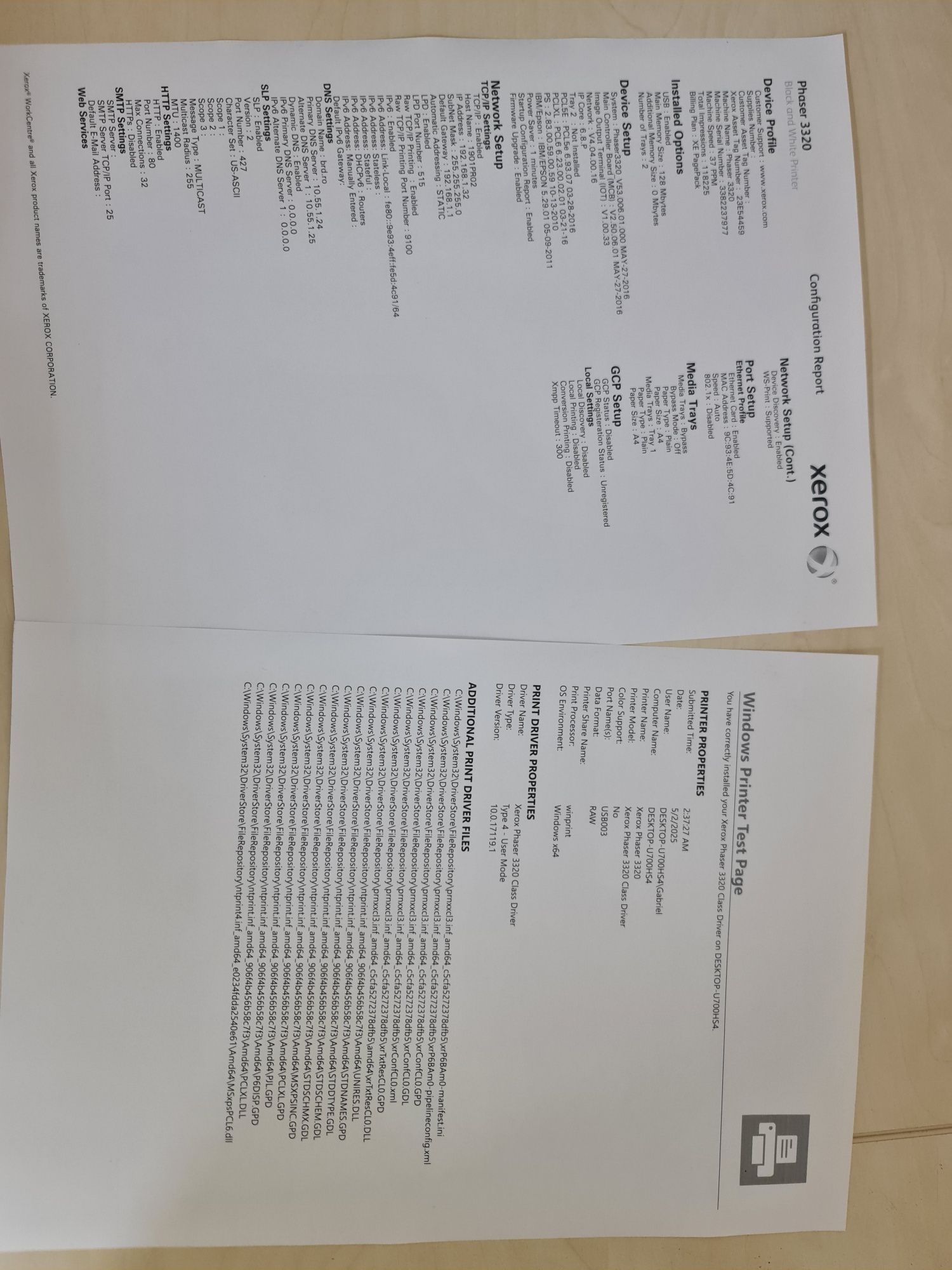 Imprimanta laser Xerox 3320