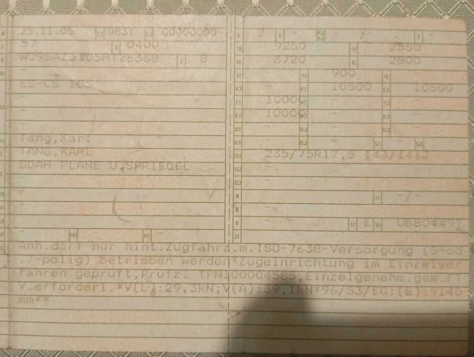 Remorca tandem 10.5 tone