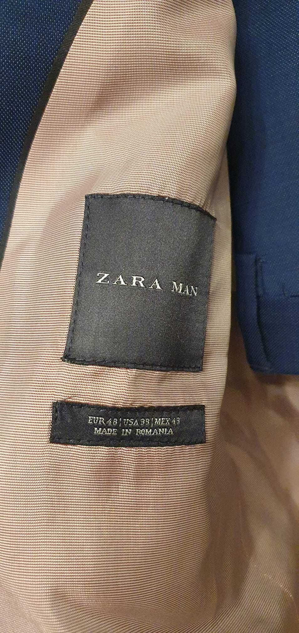 Costum barbati Zara, Haina  marimea 48 , pantalon marimea 32