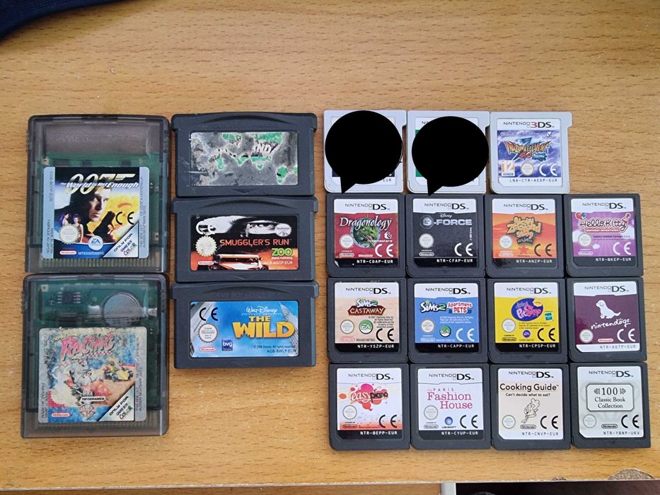 Dischete Nintendo GBA/3DS/DS Warioland 4/Inazuma Eleven etc