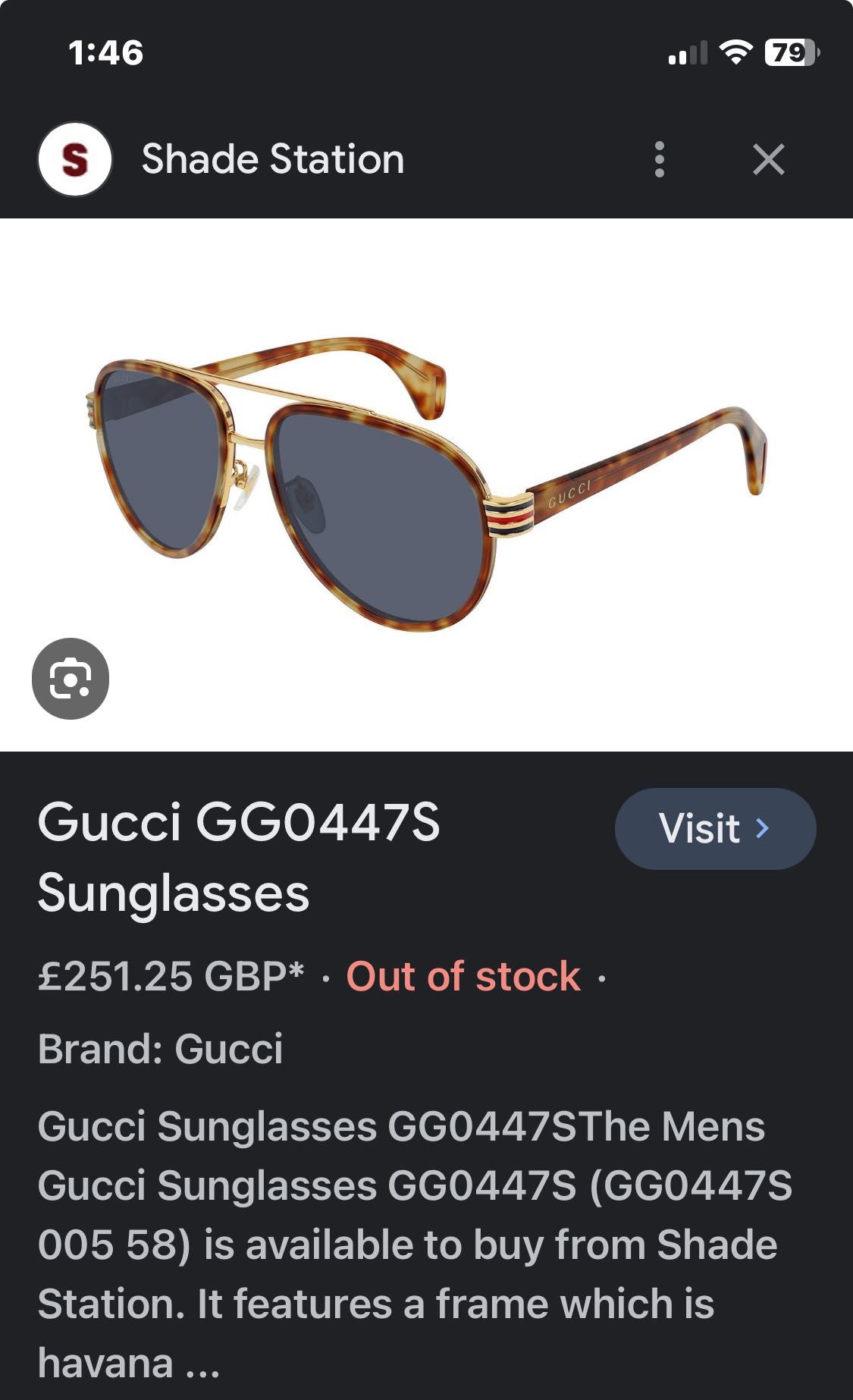 Слънчеви очила GUCCI