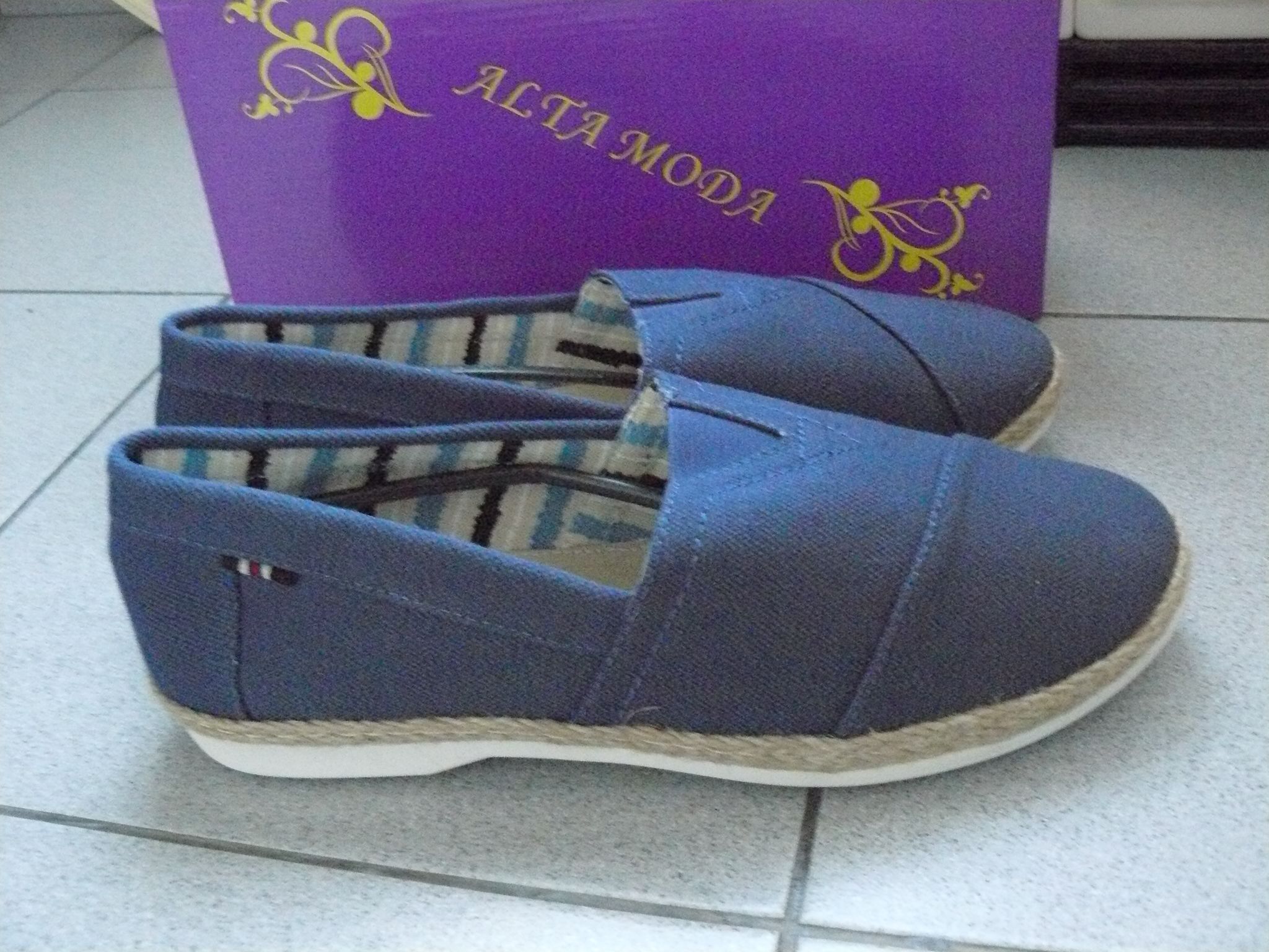 Espadrile Barbati "ALTA MODA" Originali Grecia,Culoare Albastru,Nr.43