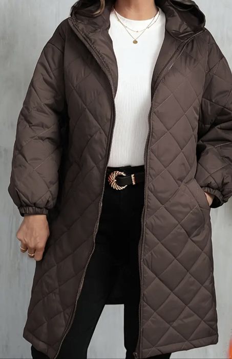 Jacheta de damă, eleganta cu gluga 5XL( 54)