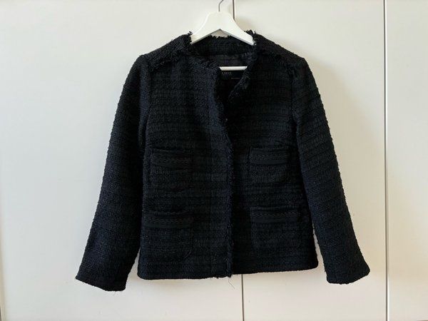 ZARA сако от букле със сребърна нишка