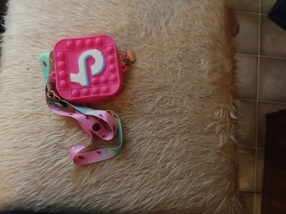 Детска чанта на Tiktok-попитс цветна дръжка за момичета