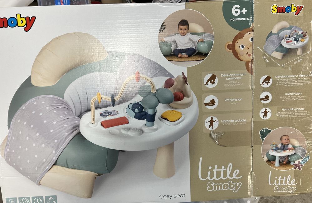 Smoby Детско надуваемо столче с музикален плот, Little 3in1 Cosy Seat