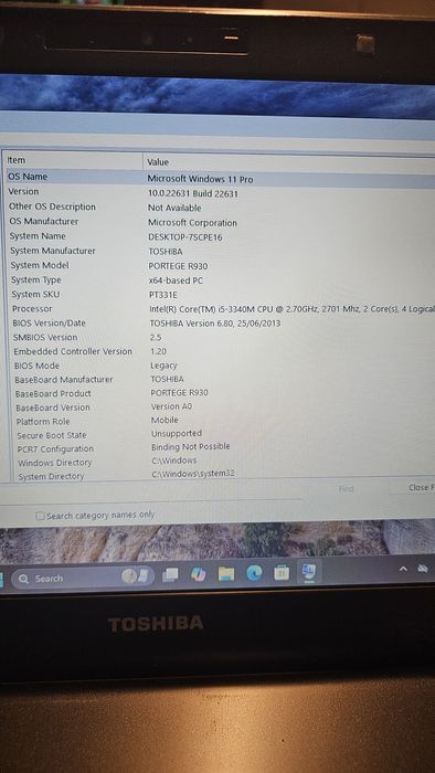 Лаптоп Toshiba Portege R930