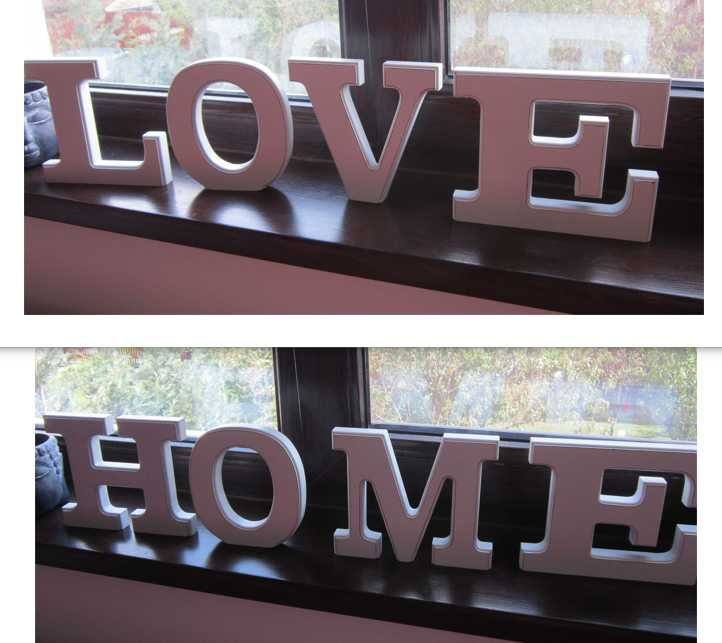 cadou inedit litere mari, shaby chic L,O,V,E  H,O,M,E