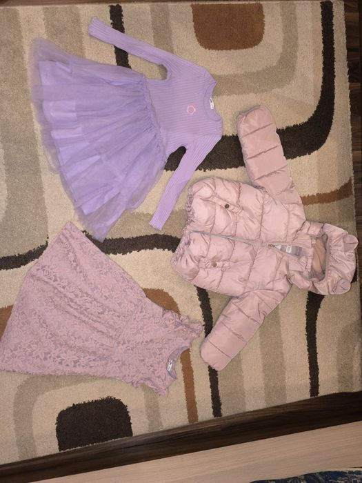 Лот дрешки 104 см зимно яке HM и две роклички