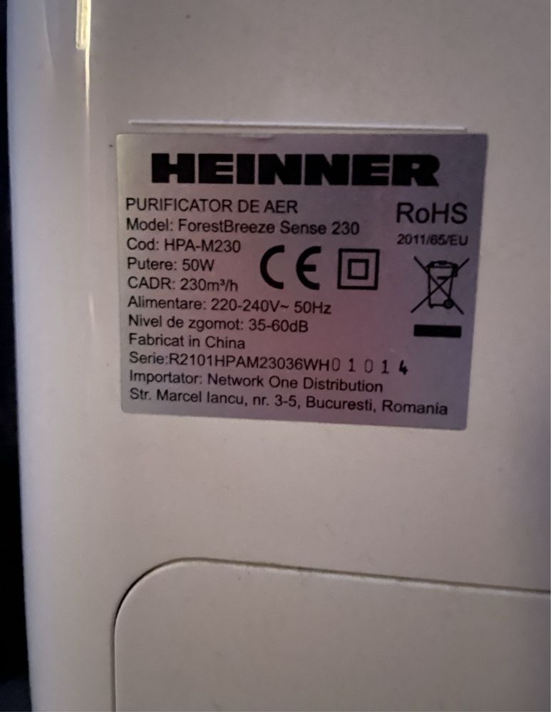 Purificator Aer Heinner HPA-M230 FrostBreeze Sense 230