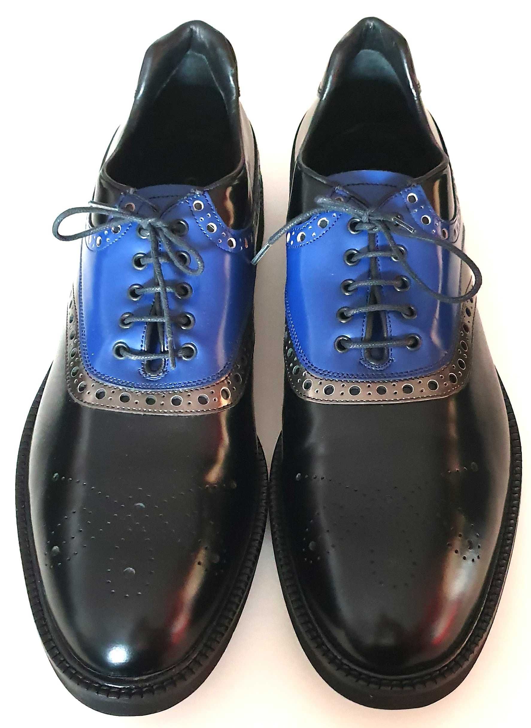 Pantofi Barbati 43 - Negru, Albastru, Argintiu Piele Siret Gino Rossi