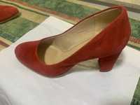 Pantofi piele rosii clarks marimea 38