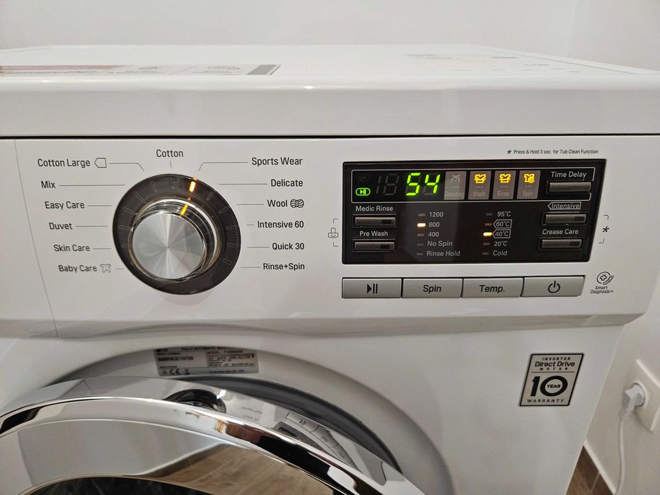 Masina de spalat rufe Slim LG F1296NDA3, 6 kg, 1200 rpm, Clasa A+++