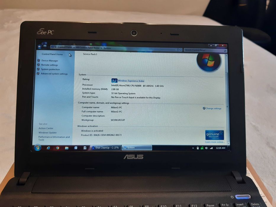 Лаптоп  -  ASUS EEE PC -10,1" , като НОВ