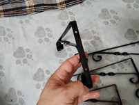 Suport raft fier forjat 280mm negru