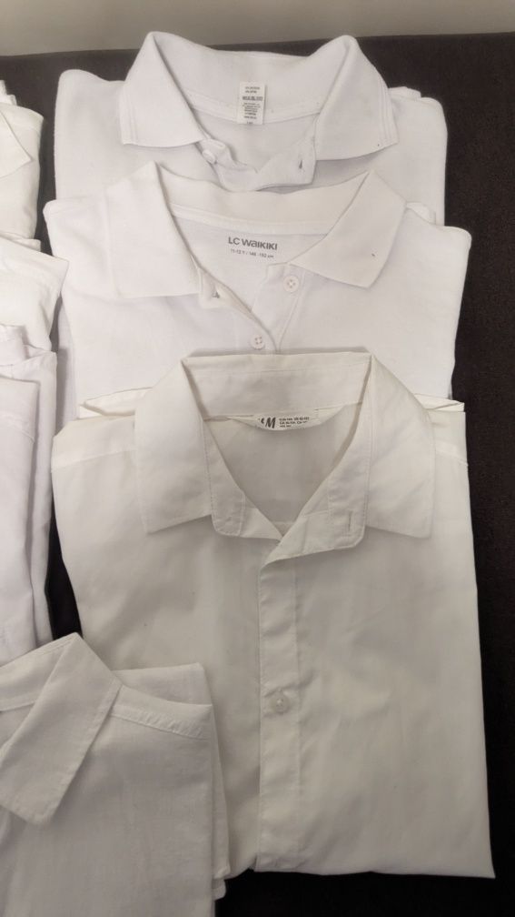 Училищна униформа, бели ризи