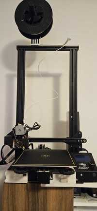 Vand imprimanta Creality Ender 3 Pro, PUTIN FOLOSITA cu UPGRADE-URI