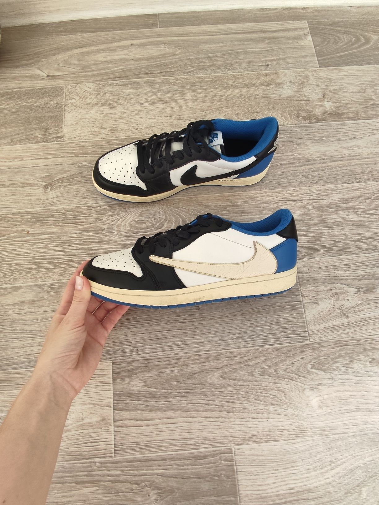 Кроссовки кеды Nike Air Jordan 1 low Travis Scott x Fragment