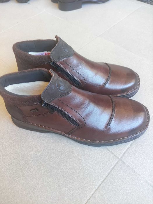 Ghete barbati Rieker piele naturala, impermeabil, imblanite, 44 NOI