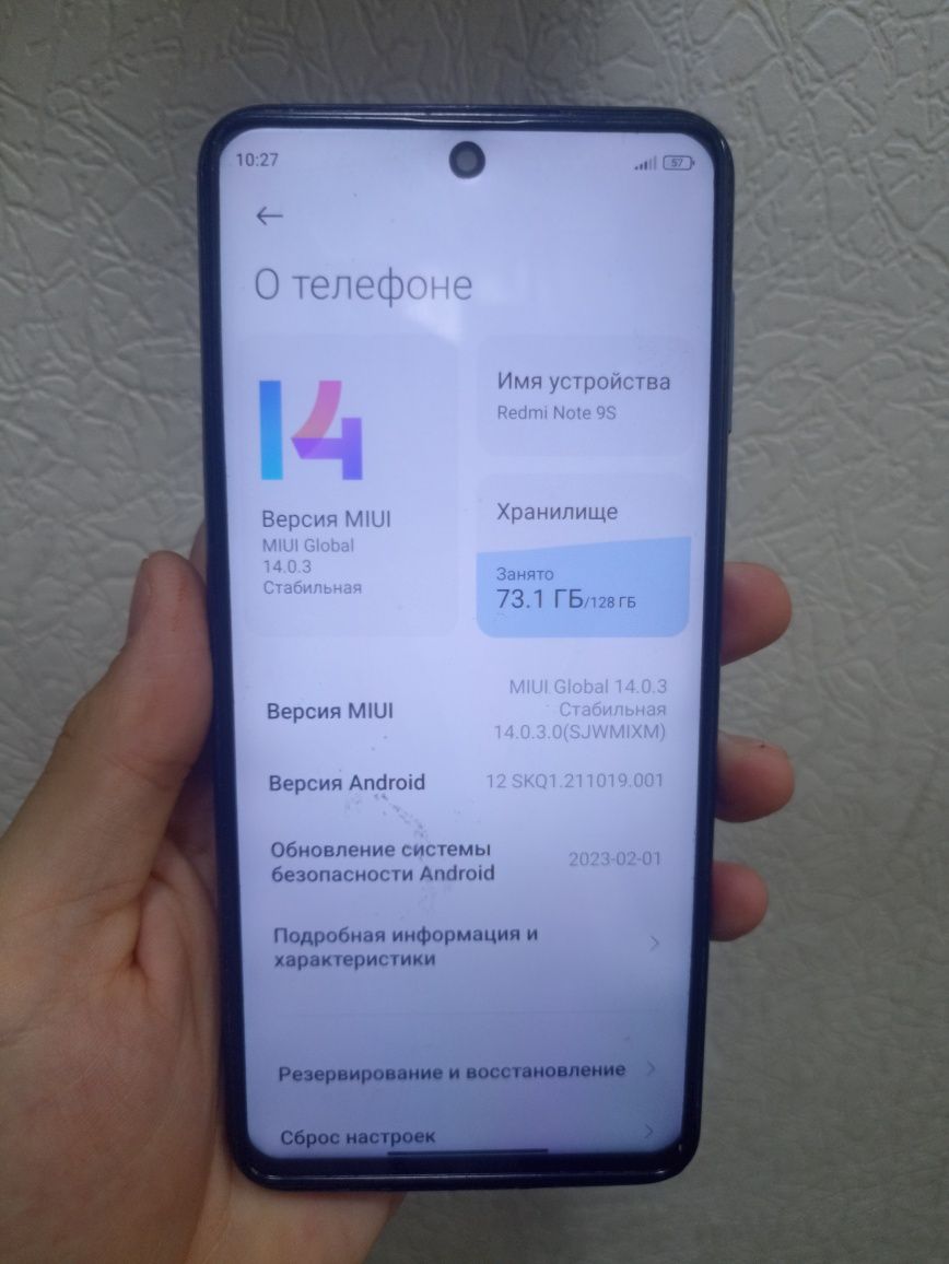 Redmi Not 9s 128gb sotiladi