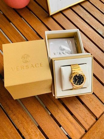 Ceas Versace - Greca Logo Gold and Black Quartz