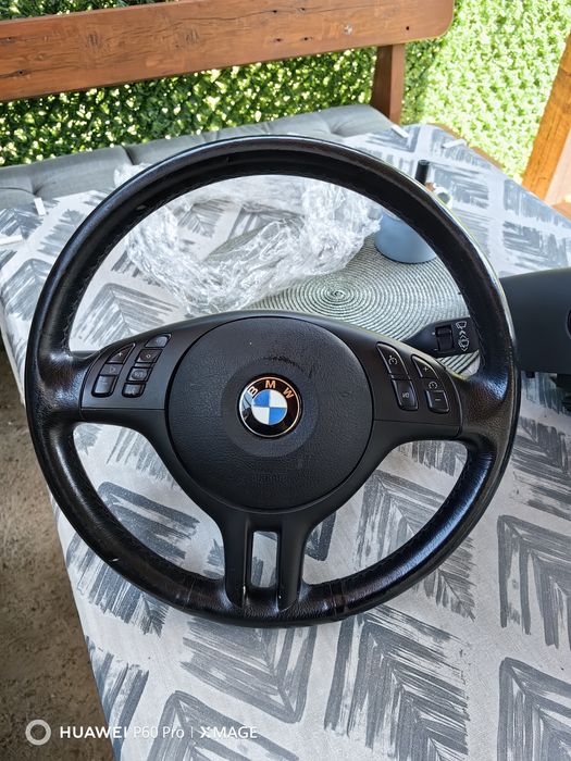 Кормило волан за BMW E46 с лентов кабел лостове за мигачи и ключ