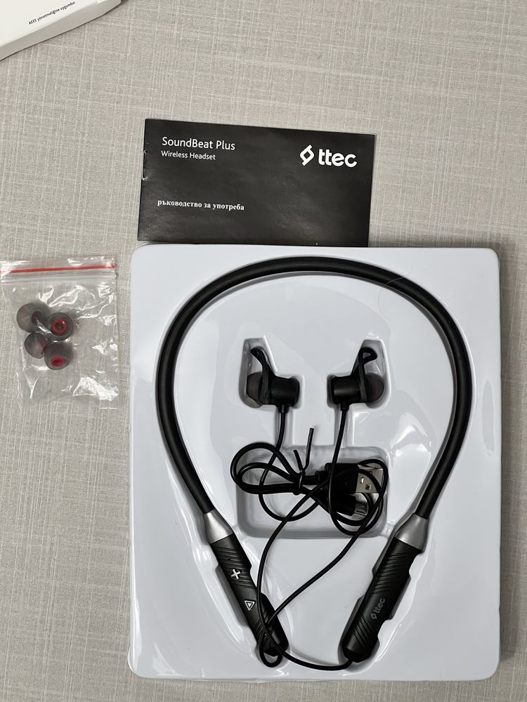 Безжични Bluetooth слушалки SoundBeat Plus ttec – Черни